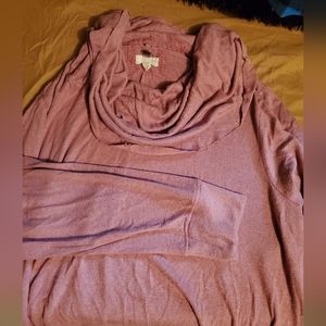 Pink Cowl Neck Sweater